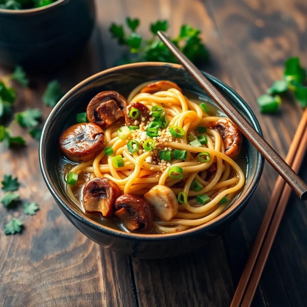 Asian Mushroom Ramen Noodle Recipe