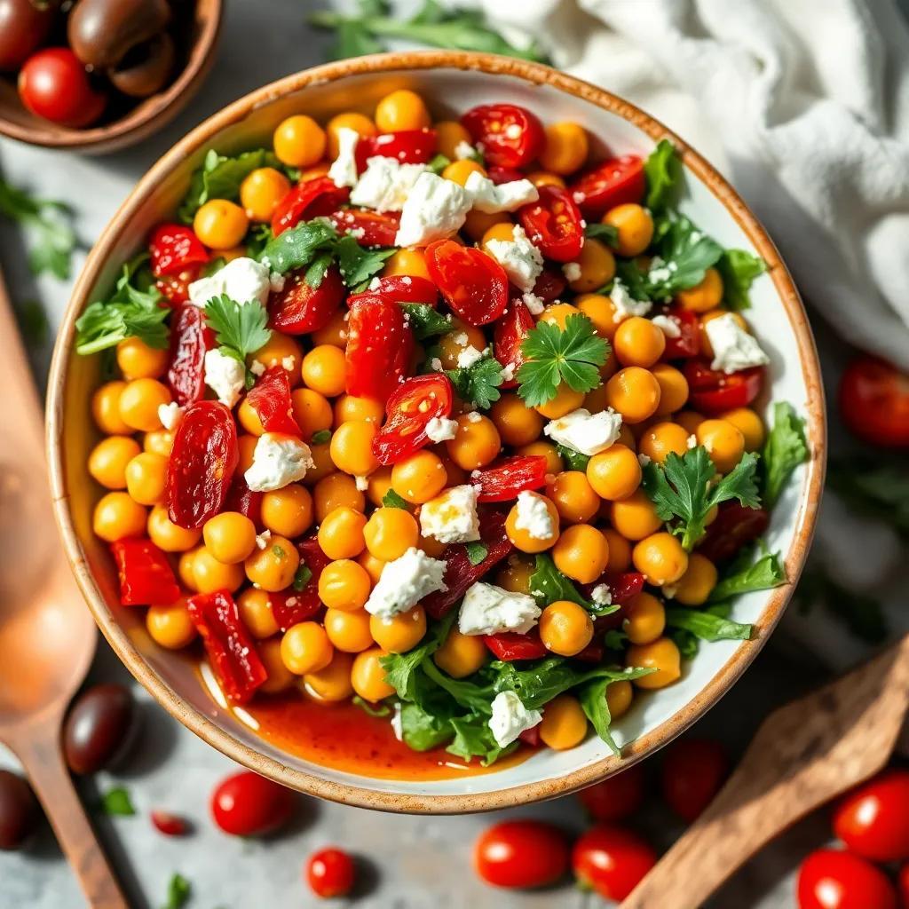 Antipasto Chickpea Salad Recipe: A Flavorful Mediterranean Delight