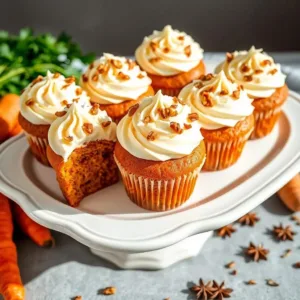 Delicious Carrot Cake Cupcakes Recipe