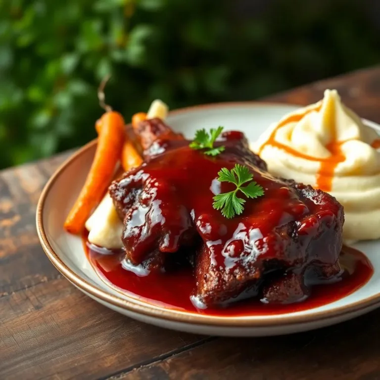 Braised Beef Short Ribs in Red Wine Sauce Recipe