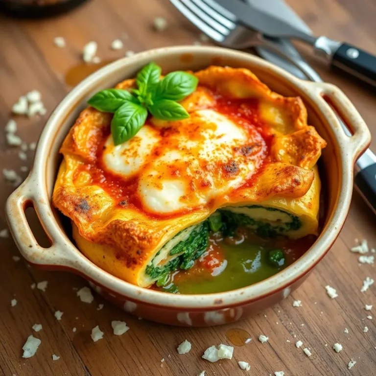 Baked Spinach Ricotta Rotolo Recipe