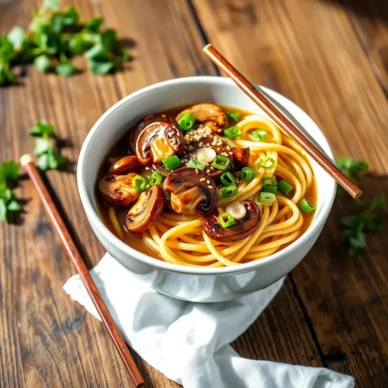 Asian Mushroom Ramen Noodle Recipe