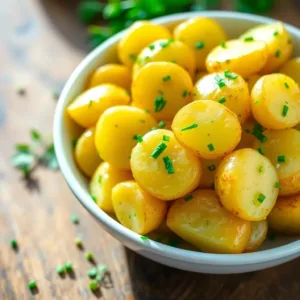 Garlic Butter Baby Potatoes with Fresh Herbs