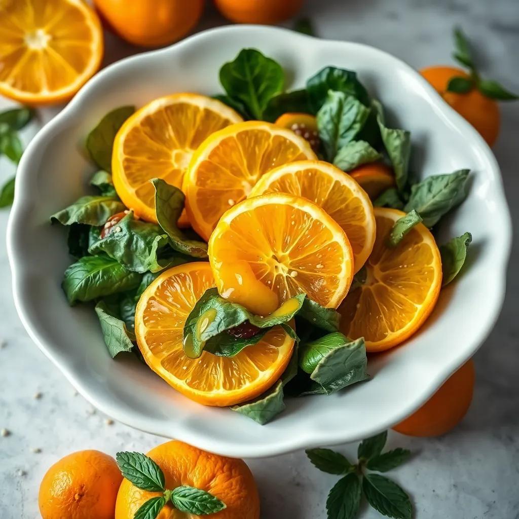 Bitter Leaf and Orange Salad with Poppyseed Dressing