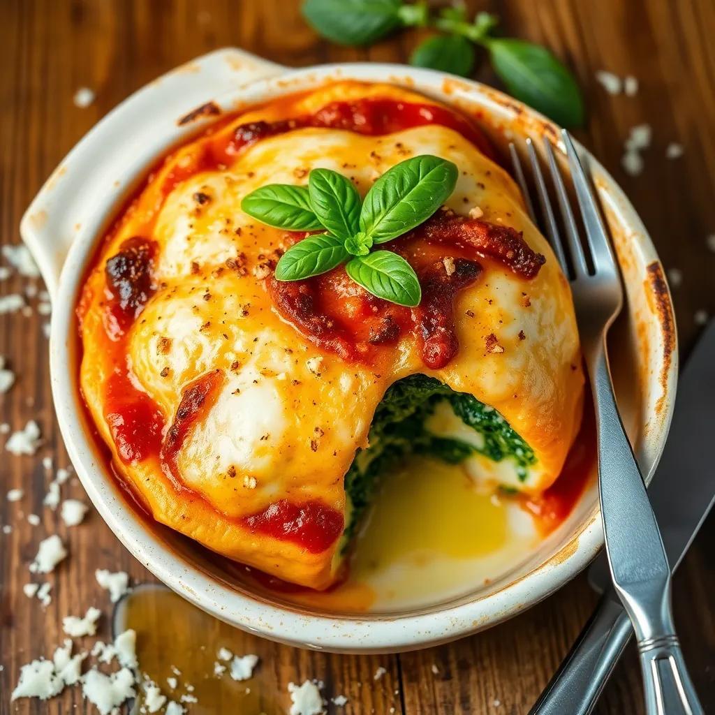 Baked Spinach Ricotta Rotolo Recipe