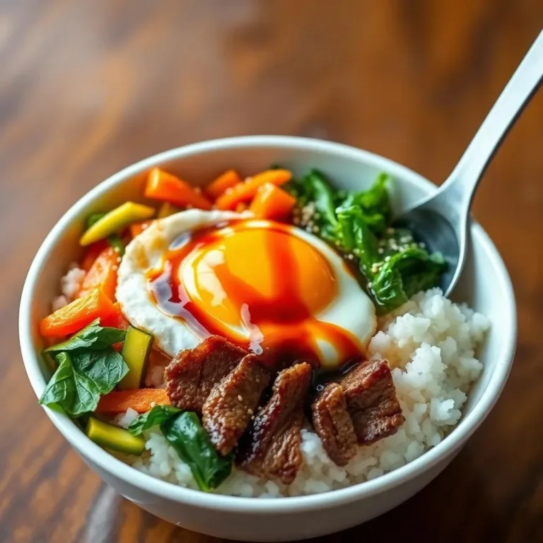 Delicious Bibimbap Recipe: A Flavorful Korean Stir-Fried Rice Dish