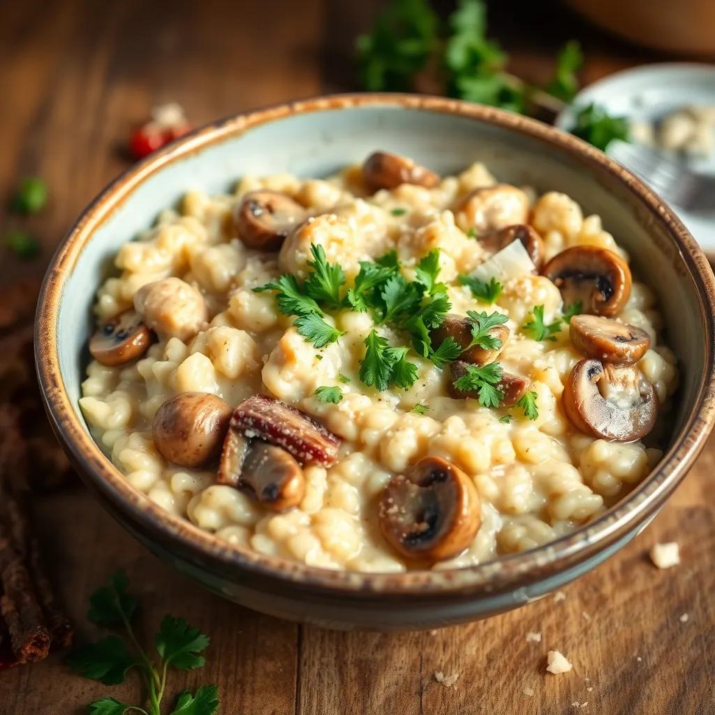 Creamy Chicken and Mushroom Risotto Recipe