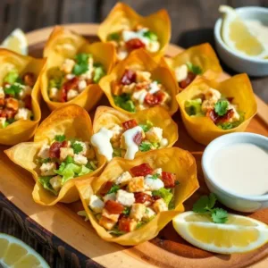 Caesar Salad Wonton Cups Recipe