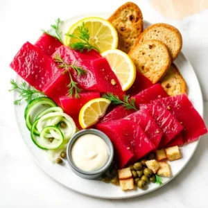 Beetroot Cured Salmon with Gin or Vodka Recipe