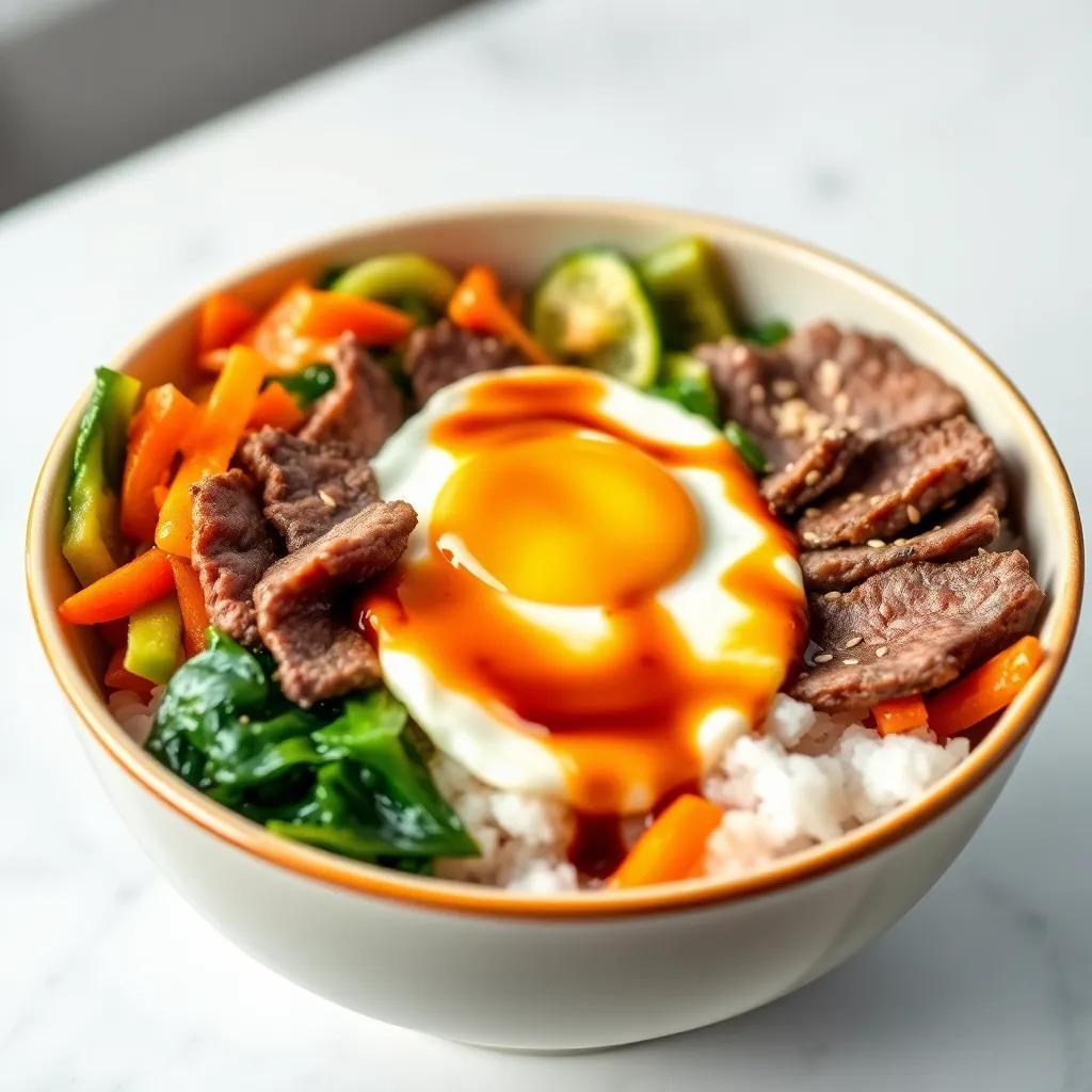 Delicious Bibimbap Recipe: A Flavorful Korean Stir-Fried Rice Dish