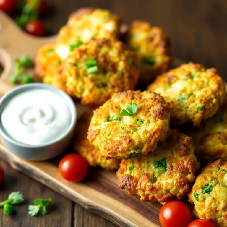 Cheesy Baked Broccoli Fritters Recipe