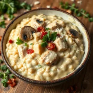 Creamy Chicken and Mushroom Risotto Recipe