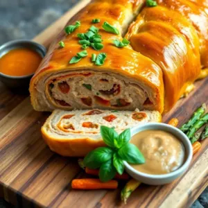 Chicken Meatloaf Wellington with Sun-Dried Tomatoes Recipe