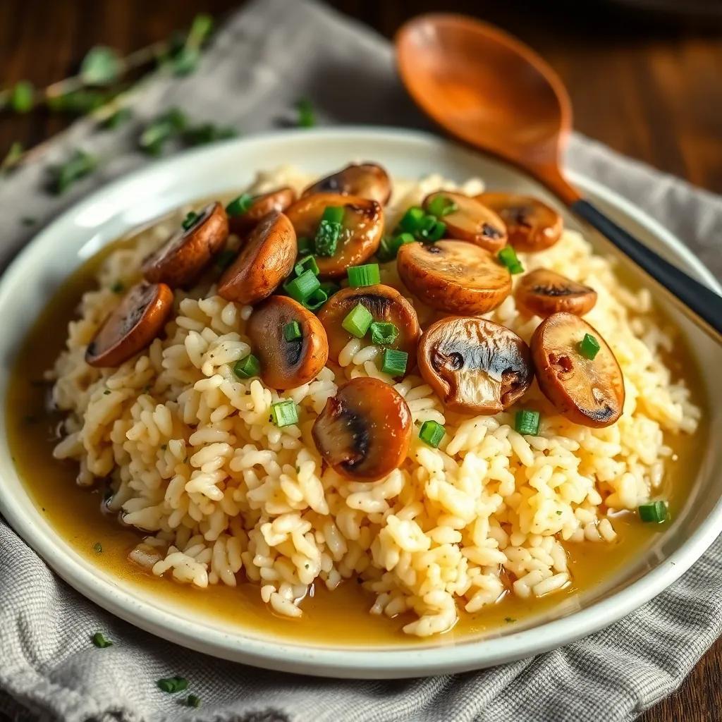 Baked Mushroom Rice Recipe