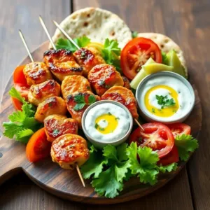 Chicken Souvlaki with Tzatziki Sauce Recipe