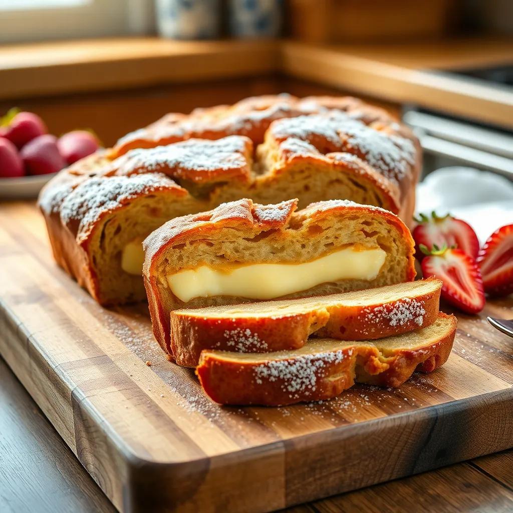 Cheesecake Stuffed French Toast Loaf Recipe