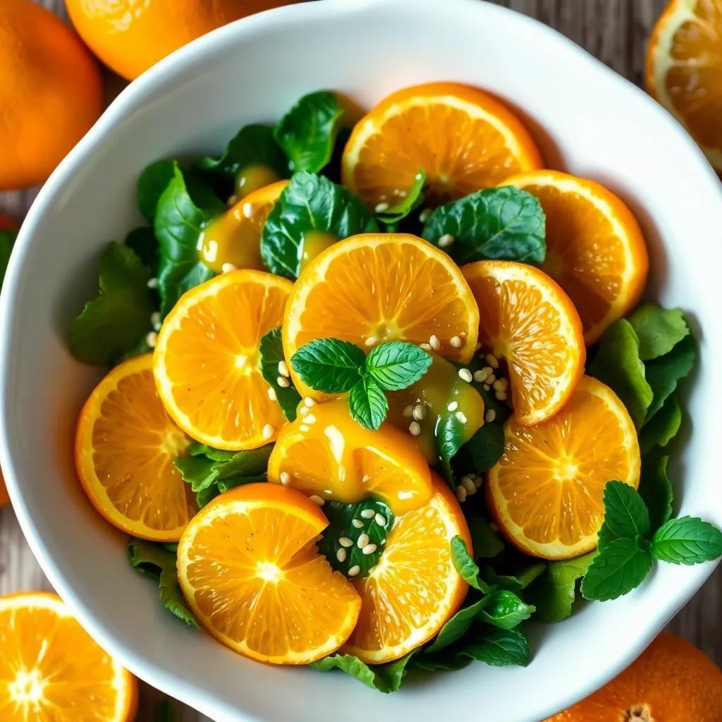 Bitter Leaf and Orange Salad with Poppyseed Dressing