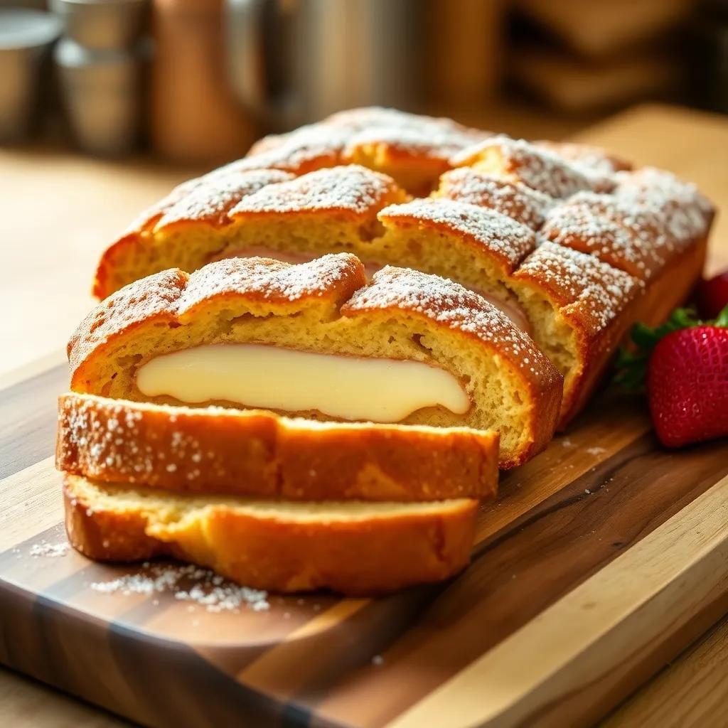 Cheesecake Stuffed French Toast Loaf Recipe