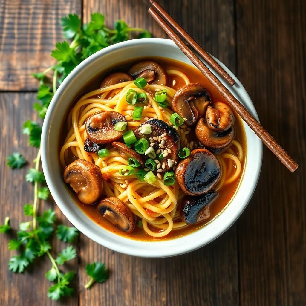 Asian Mushroom Ramen Noodle Recipe