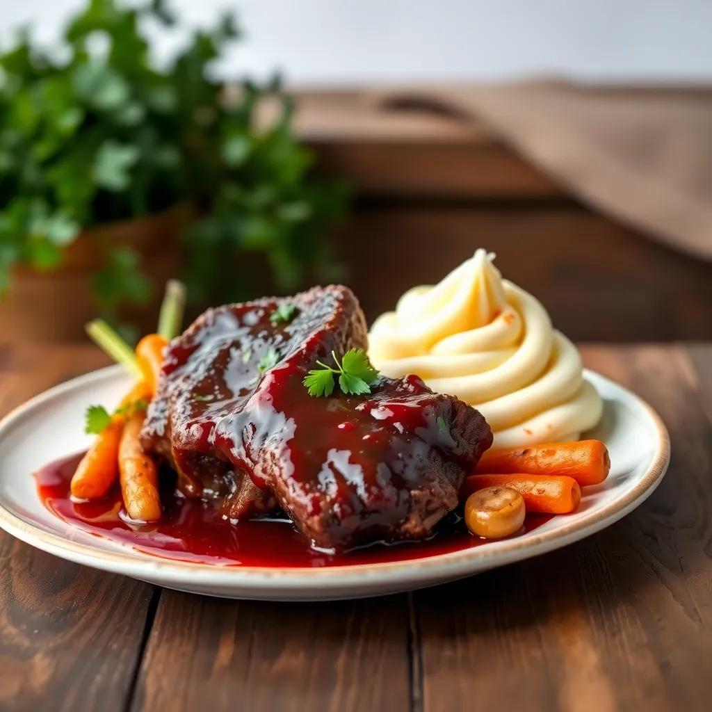 Braised Beef Short Ribs in Red Wine Sauce Recipe