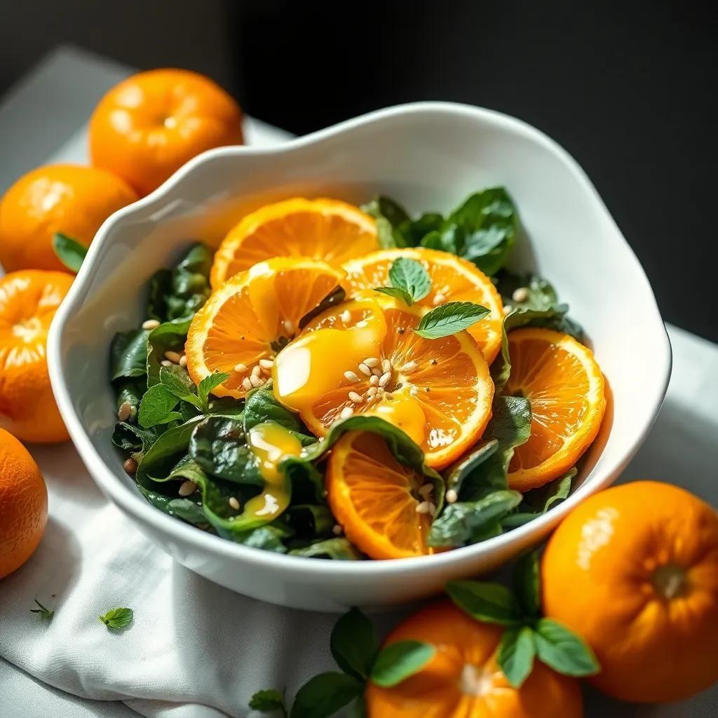 Bitter Leaf and Orange Salad with Poppyseed Dressing