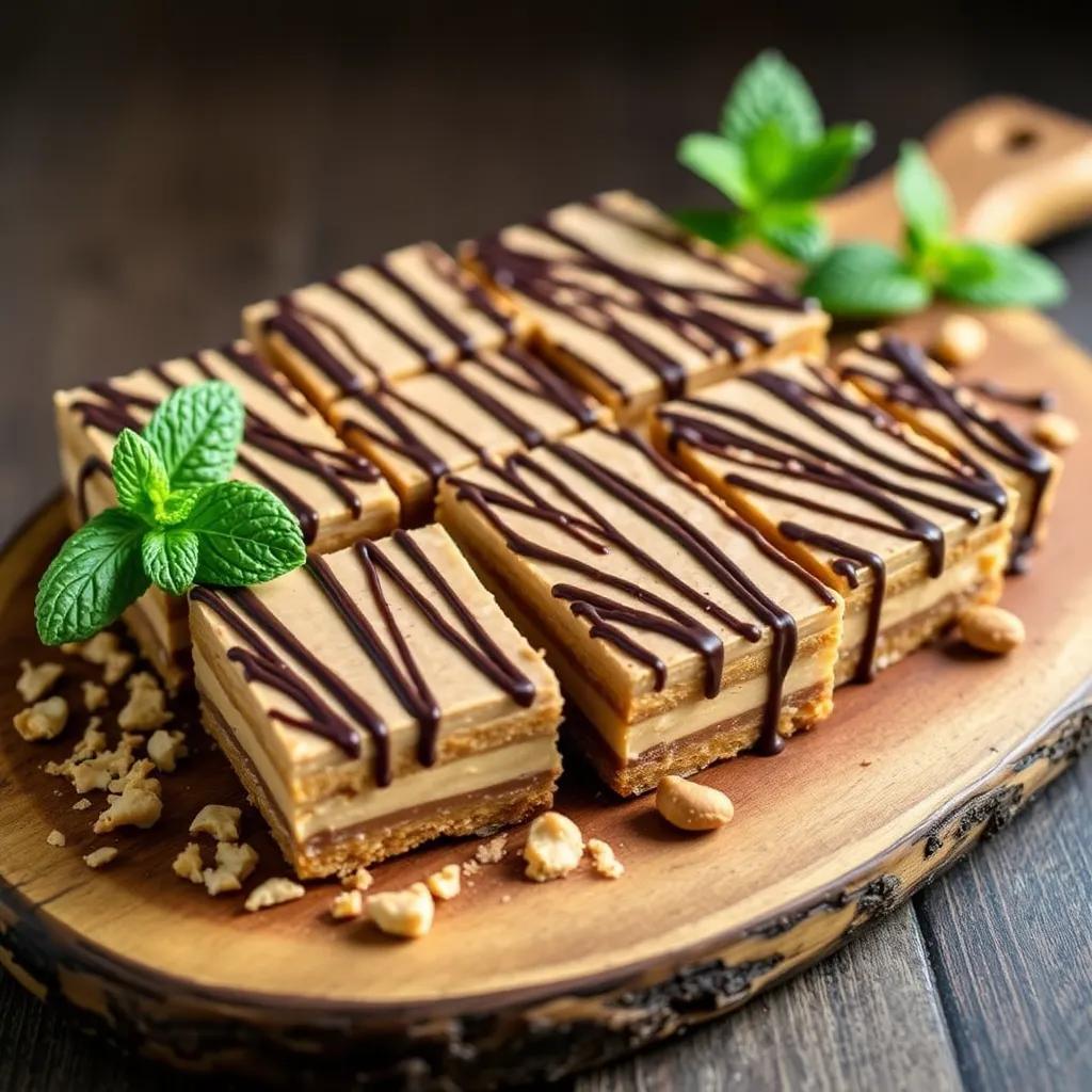 5-Ingredient No-Bake Peanut Butter Chocolate Bars