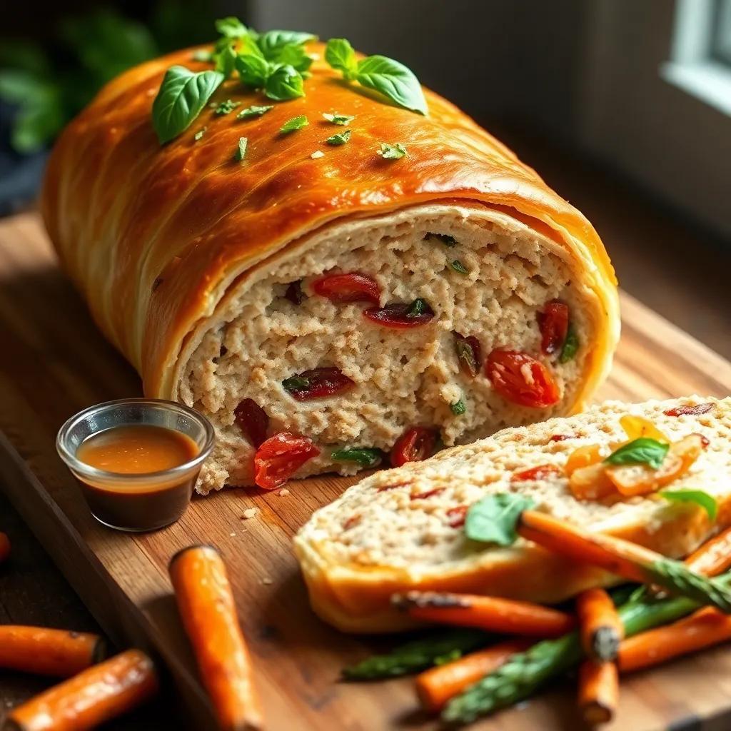 Chicken Meatloaf Wellington with Sun-Dried Tomatoes Recipe