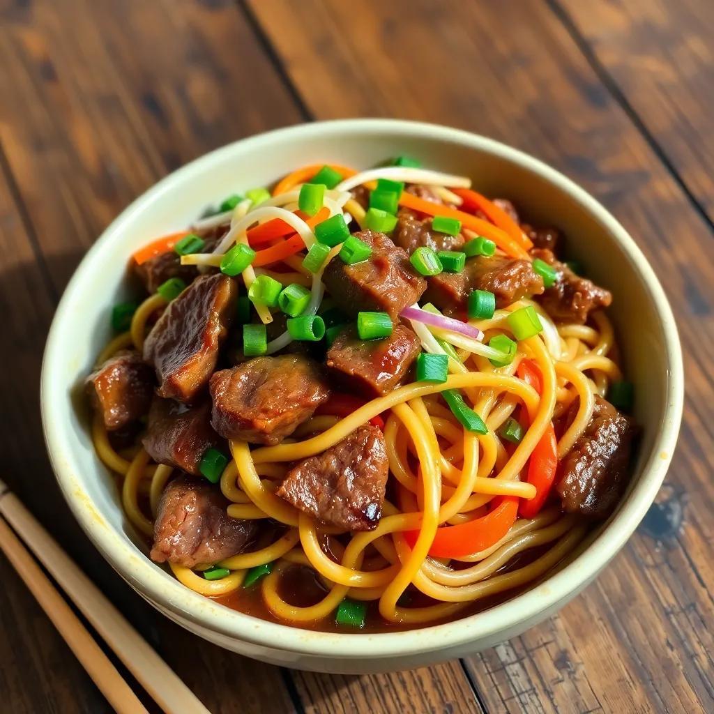 Beef Chow Mein Noodles Recipe