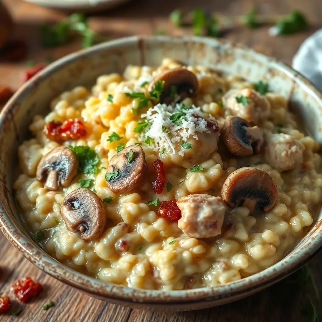 Creamy Chicken and Mushroom Risotto Recipe