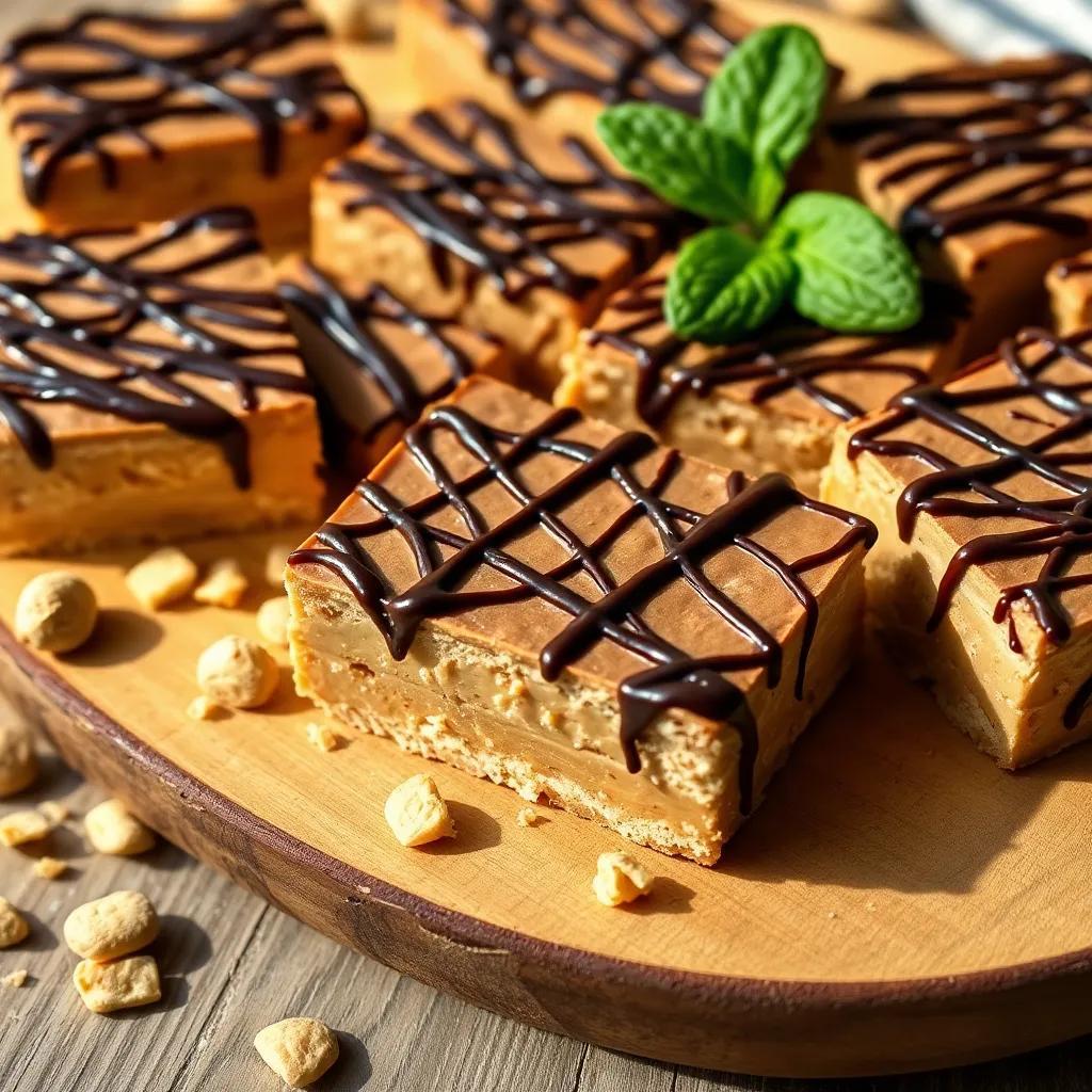 5-Ingredient No-Bake Peanut Butter Chocolate Bars