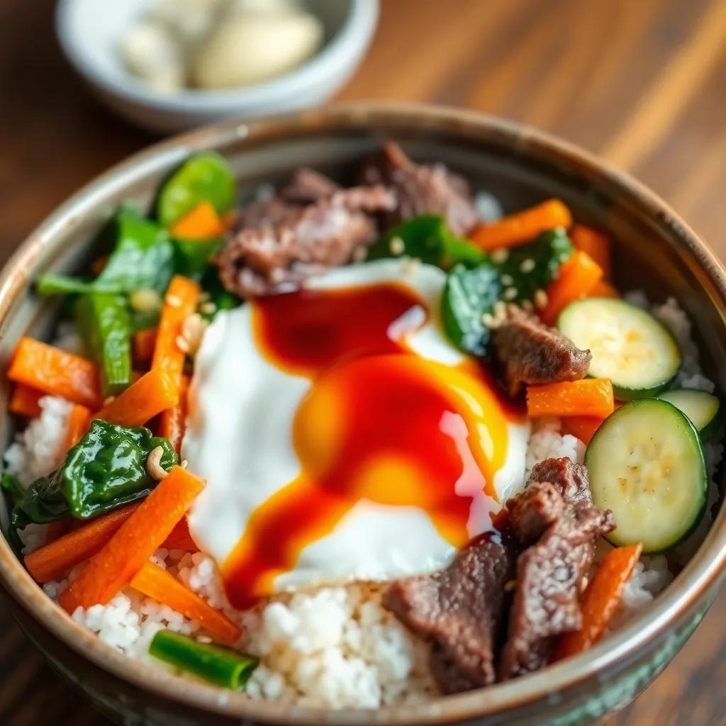 Delicious Bibimbap Recipe: A Flavorful Korean Stir-Fried Rice Dish