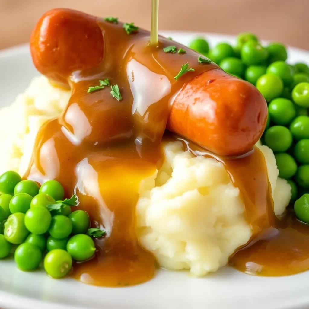 Bangers and Mash: Classic Sausage with Onion Gravy Recipe