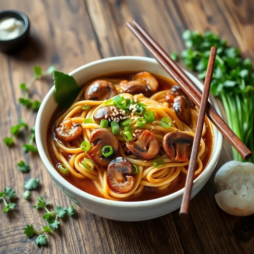 Asian Mushroom Ramen Noodle Recipe