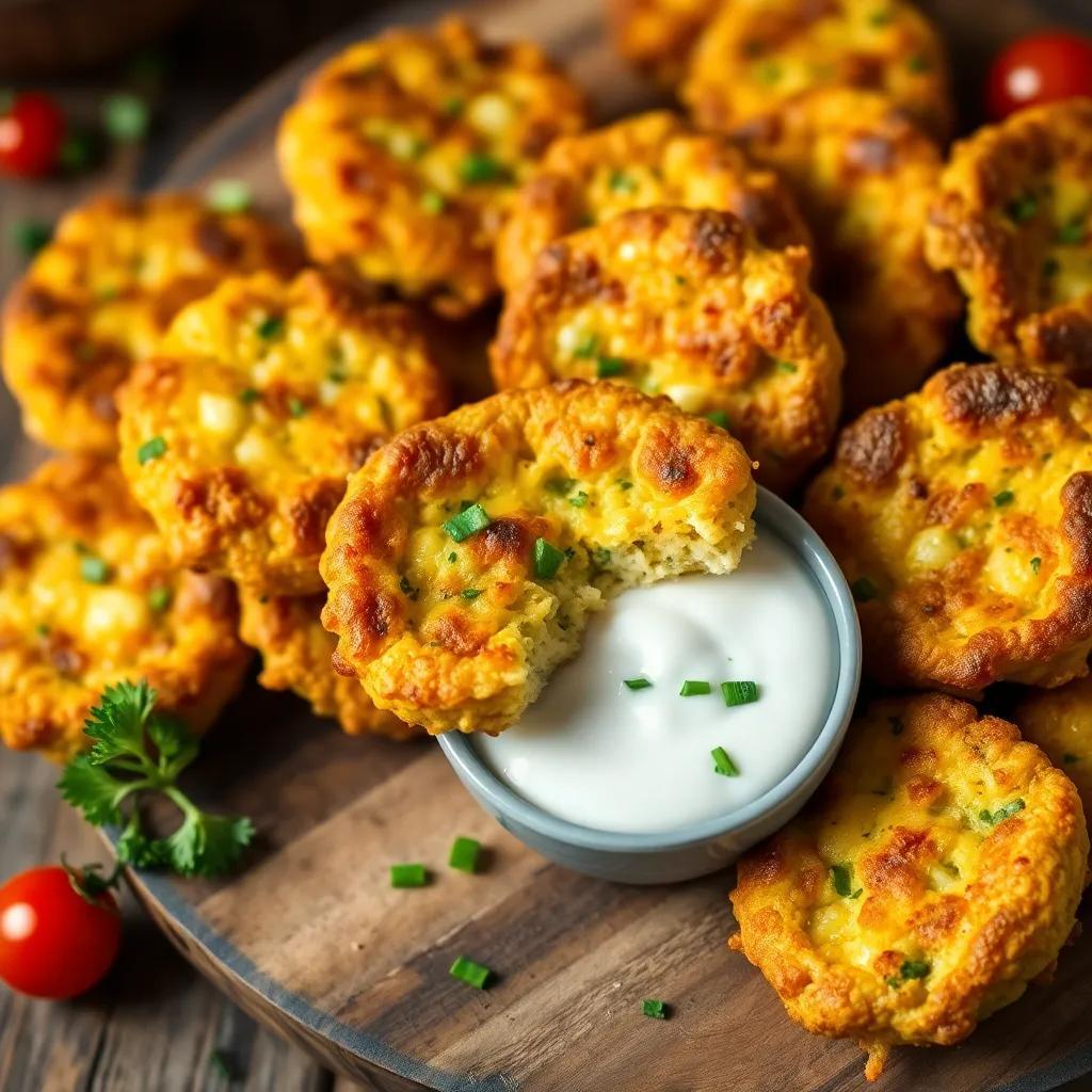 Cheesy Baked Broccoli Fritters Recipe