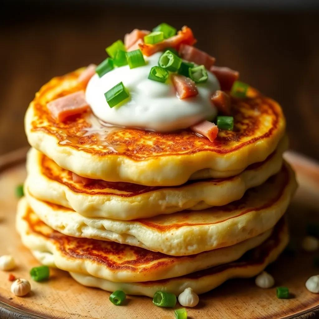 Cheese and Ham Pancakes Recipe