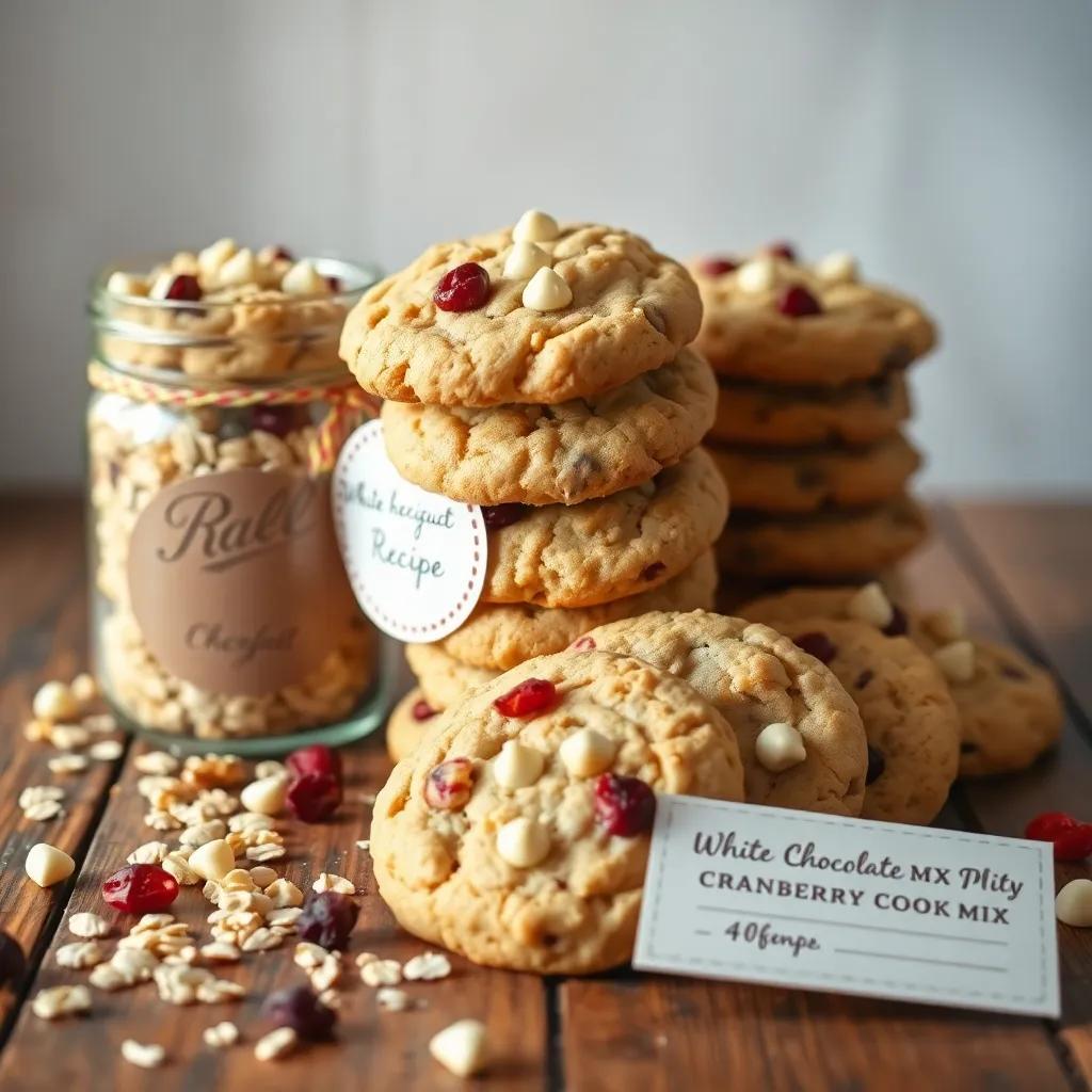 White Chocolate Cranberry Cookie Mix in a Jar Recipe