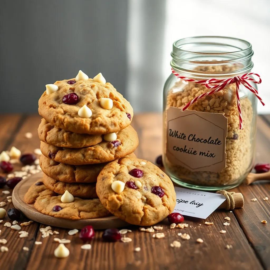 White Chocolate Cranberry Cookie Mix in a Jar Recipe