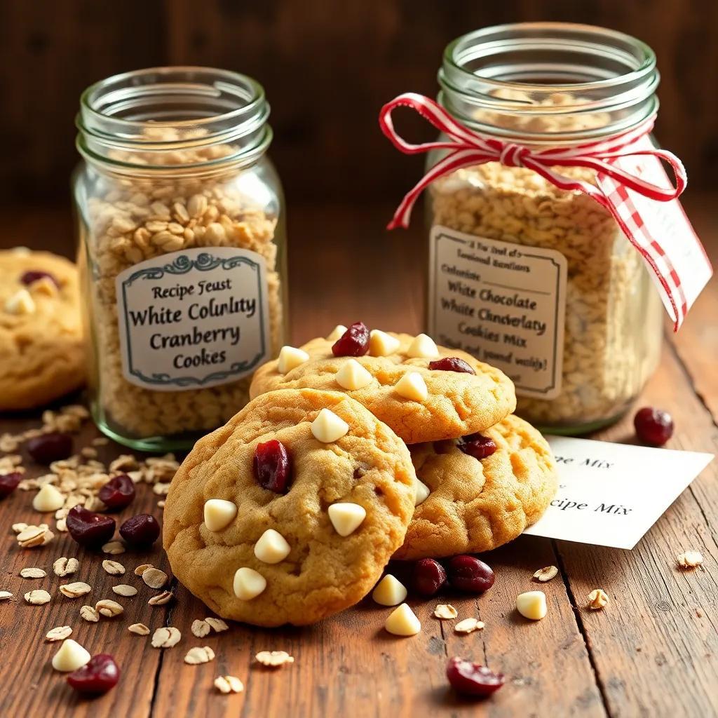 White Chocolate Cranberry Cookie Mix in a Jar Recipe