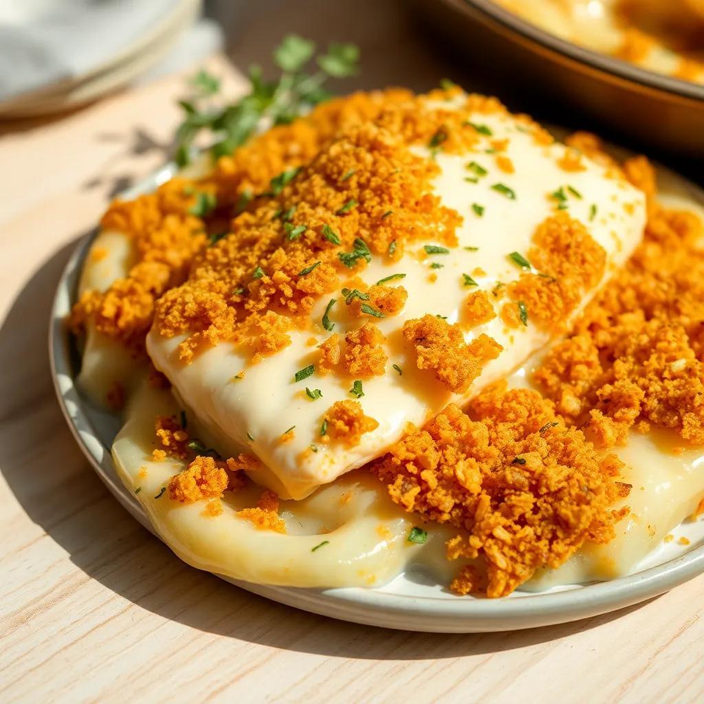 Creamy Baked fish on Potato Gratin Recipe